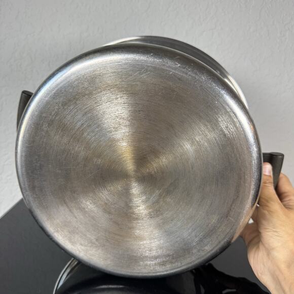 Amway Queen Stock Pot 5 Qt 18/8 Stainless Steel with Lid Multi-Ply Made in USA - Picture 7 of 9